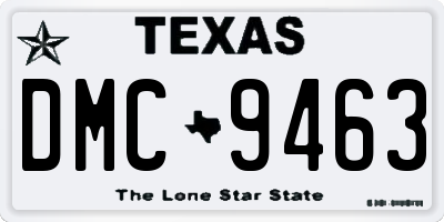 TX license plate DMC9463