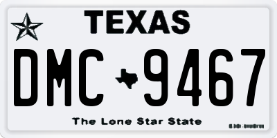 TX license plate DMC9467