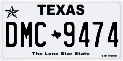 TX license plate DMC9474