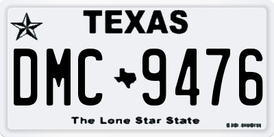 TX license plate DMC9476