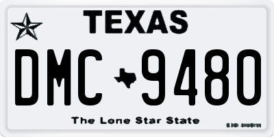 TX license plate DMC9480