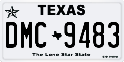 TX license plate DMC9483