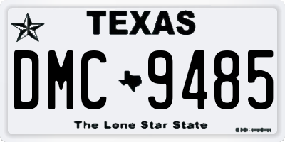 TX license plate DMC9485