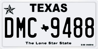 TX license plate DMC9488