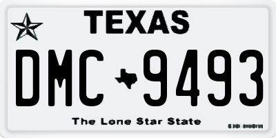 TX license plate DMC9493