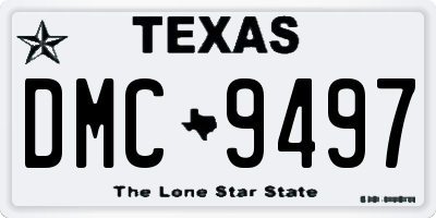 TX license plate DMC9497