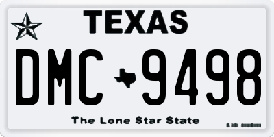 TX license plate DMC9498