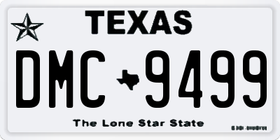 TX license plate DMC9499