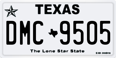TX license plate DMC9505