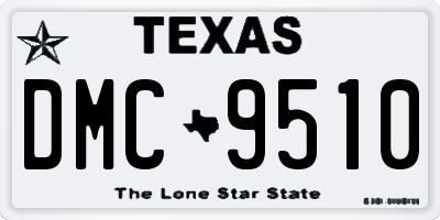 TX license plate DMC9510