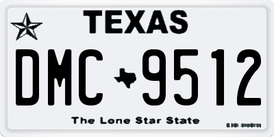 TX license plate DMC9512