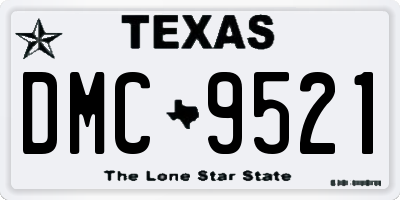 TX license plate DMC9521