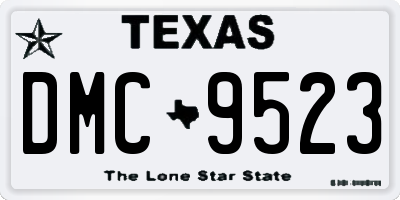 TX license plate DMC9523