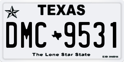 TX license plate DMC9531