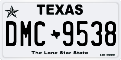 TX license plate DMC9538