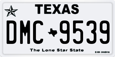 TX license plate DMC9539