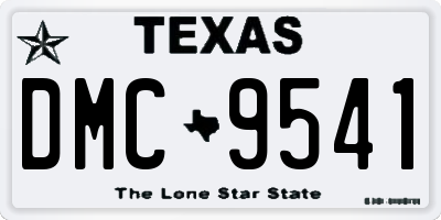 TX license plate DMC9541