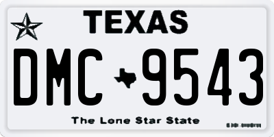 TX license plate DMC9543
