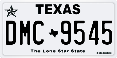 TX license plate DMC9545