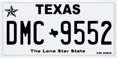 TX license plate DMC9552