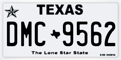 TX license plate DMC9562
