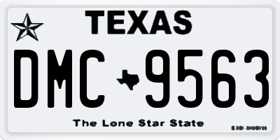 TX license plate DMC9563