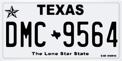 TX license plate DMC9564