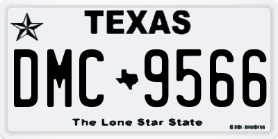 TX license plate DMC9566