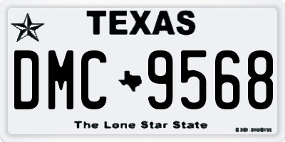 TX license plate DMC9568