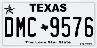 TX license plate DMC9576