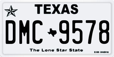 TX license plate DMC9578