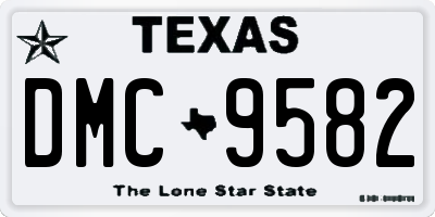 TX license plate DMC9582