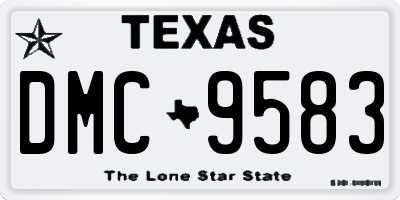 TX license plate DMC9583