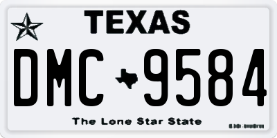 TX license plate DMC9584