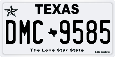 TX license plate DMC9585