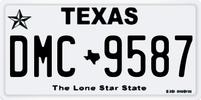 TX license plate DMC9587
