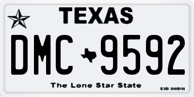 TX license plate DMC9592
