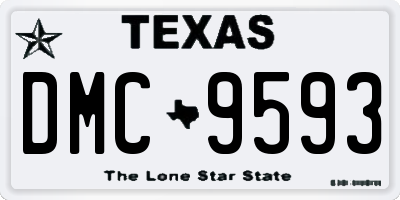 TX license plate DMC9593