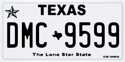 TX license plate DMC9599