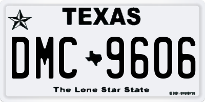 TX license plate DMC9606