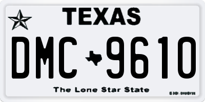 TX license plate DMC9610