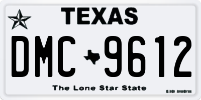TX license plate DMC9612