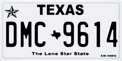 TX license plate DMC9614