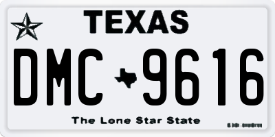 TX license plate DMC9616
