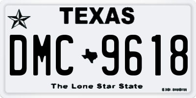 TX license plate DMC9618
