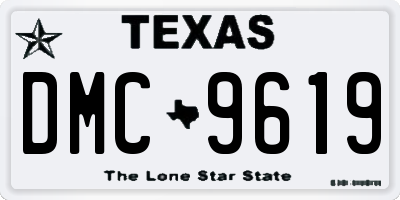 TX license plate DMC9619