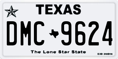 TX license plate DMC9624