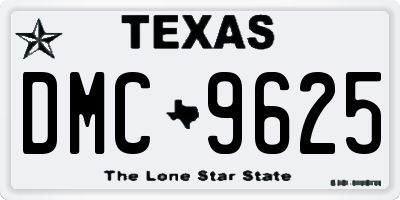 TX license plate DMC9625