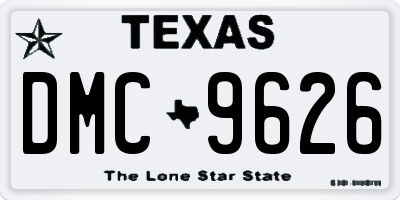 TX license plate DMC9626