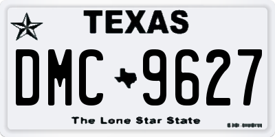 TX license plate DMC9627